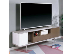 Blair White/Champagne/Gray 70" TV Console - Ornate Home
