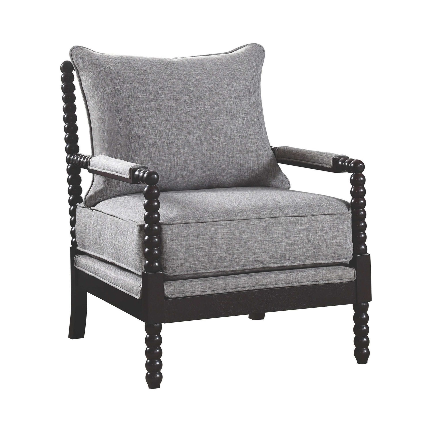 Blanchett Grey & Black Accent Chair - Ornate Home