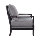 Blanchett Grey & Black Accent Chair - Ornate Home