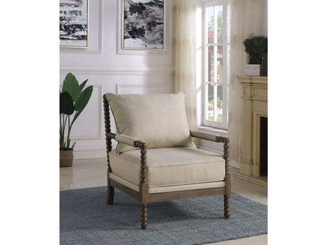 Blanchett Oatmeal & Natural Accent Chair - Ornate Home