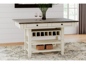 Bolanburg Counter Height Dining Table w/ Wine Rack - Ornate Home