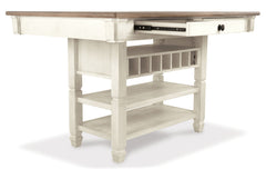 Bolanburg Counter Height Dining Table w/ Wine Rack - Ornate Home