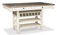 Bolanburg Counter Height Dining Table w/ Wine Rack - Ornate Home