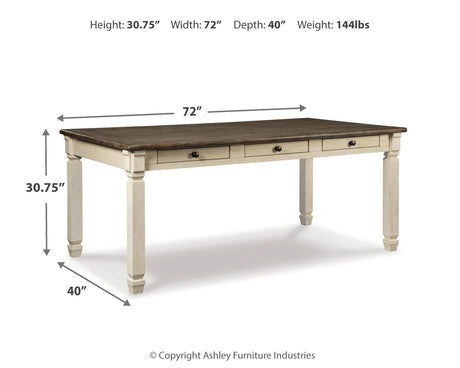 Bolanburg Twotone Rectangular Dining Table - Ornate Home