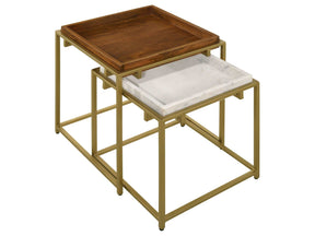 Bolden Gold 2 Pc Nesting Table - Ornate Home