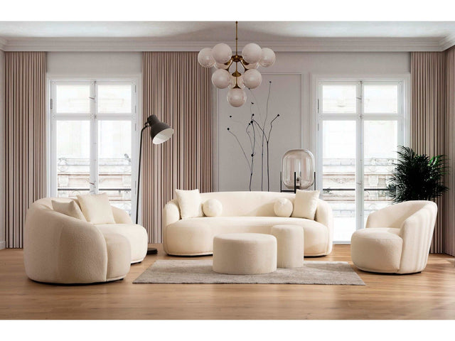 Bonita Ivory Boucle Sofa & Loveseat - Ornate Home