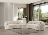 Bonita Ivory Boucle Sofa & Loveseat - Ornate Home