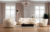 Bonita Ivory Boucle Sofa & Loveseat - Ornate Home
