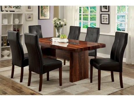 Bonneville Brown Cherry/Black Dining Table - Ornate Home