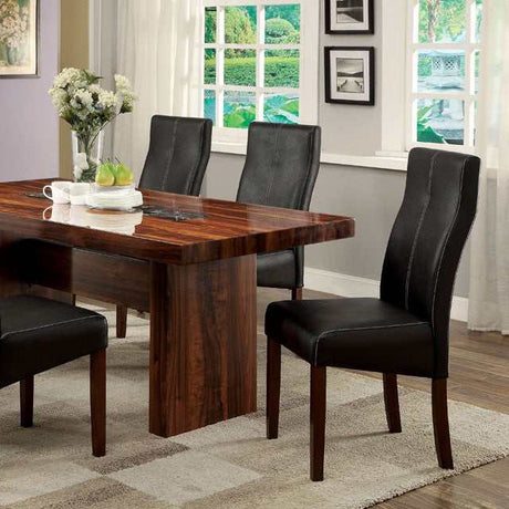 Bonneville Brown Cherry/Black Dining Table - Ornate Home