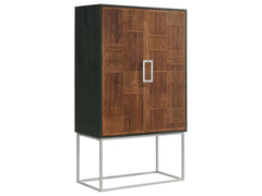 Borman Walnut / Black Bar Cabinet - Ornate Home