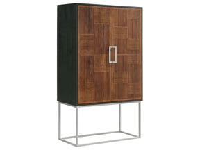 Borman Walnut / Black Bar Cabinet - Ornate Home