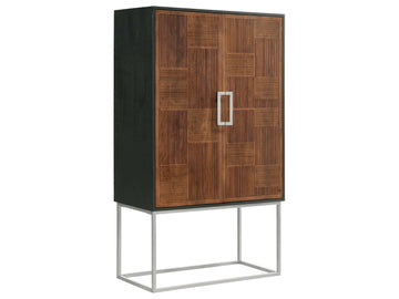 Borman Walnut / Black Bar Cabinet - Ornate Home