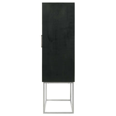 Borman Walnut / Black Bar Cabinet - Ornate Home