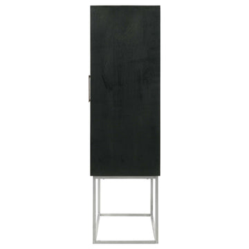 Borman Walnut / Black Bar Cabinet - Ornate Home