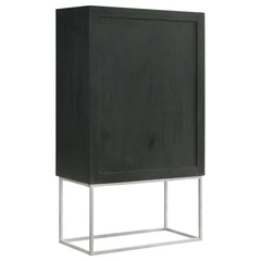Borman Walnut / Black Bar Cabinet - Ornate Home