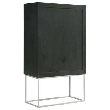 Borman Walnut / Black Bar Cabinet - Ornate Home