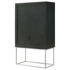 Borman Walnut / Black Bar Cabinet - Ornate Home