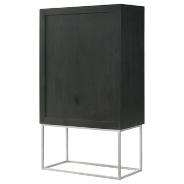 Borman Walnut / Black Bar Cabinet - Ornate Home