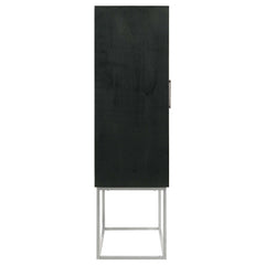 Borman Walnut / Black Bar Cabinet - Ornate Home