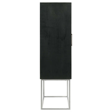 Borman Walnut / Black Bar Cabinet - Ornate Home
