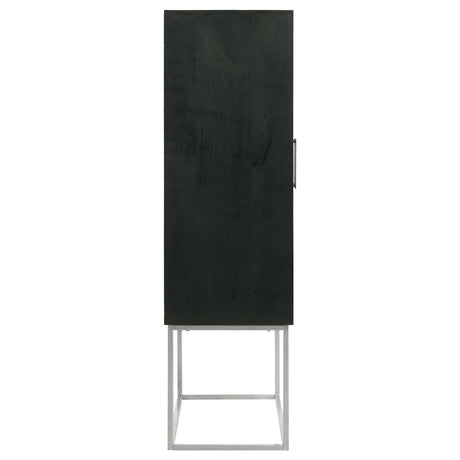 Borman Walnut / Black Bar Cabinet - Ornate Home