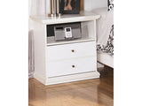 Bostwick Shoals White One Drawer Nightstand - Ornate Home