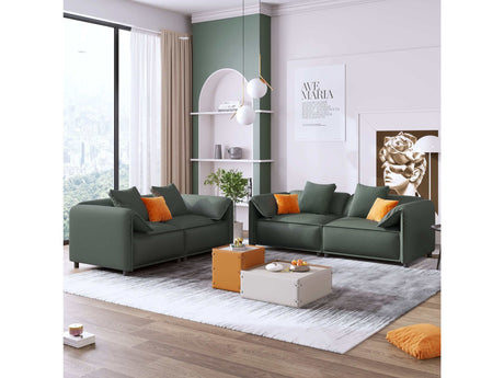 Boundary Modern 2-Piece Living Room Set Green - Ornate Home