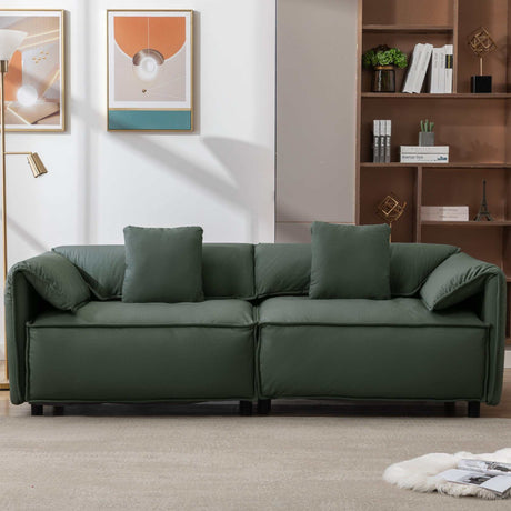 Boundary Modern 2-Piece Living Room Set Green - Ornate Home