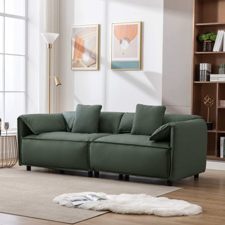 Boundary Modern 2-Piece Living Room Set Green - Ornate Home