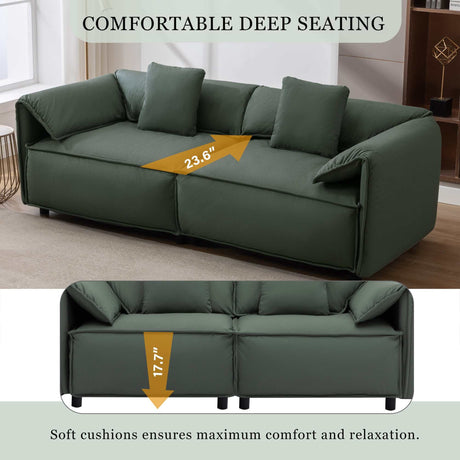 Boundary Modern 2-Piece Living Room Set Green - Ornate Home