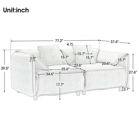 Boundary Modern 2-Piece Living Room Set Green - Ornate Home