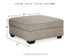 Bovarian Stone Ottoman w/ Storage - Ornate Home