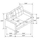 Bowen Beige Loveseat - Ornate Home