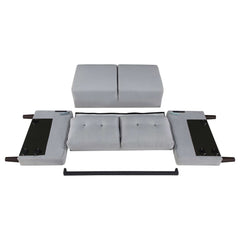 Bowen Grey 3 Pc Sofa Set - Ornate Home
