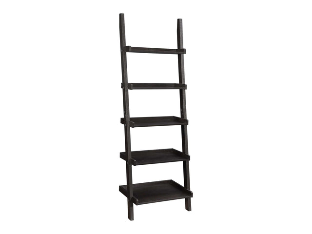Bower Cappuccino 5 Shelf Ladder Bookcase - Ornate Home