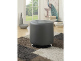 Bowman Grey Round Ottoman - Ornate Home