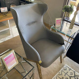 Bozarro Slate & Bronze Accent Chair - Ornate Home