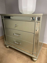 Brachium Silver Nightstand - Ornate Home