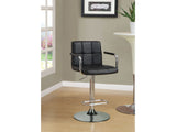 Brad Chrome Adjustable Bar Stool w/ Arms - Ornate Home
