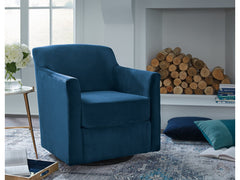 Bradney Ink Swivel Accent Chair - Ornate Home