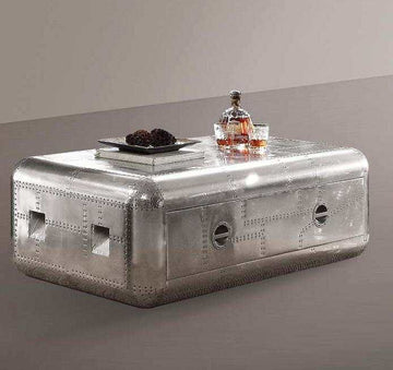Brancaster Rectangular Aluminum Coffee Table - Ornate Home