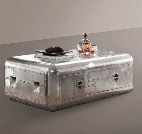 Brancaster Rectangular Aluminum Coffee Table - Ornate Home