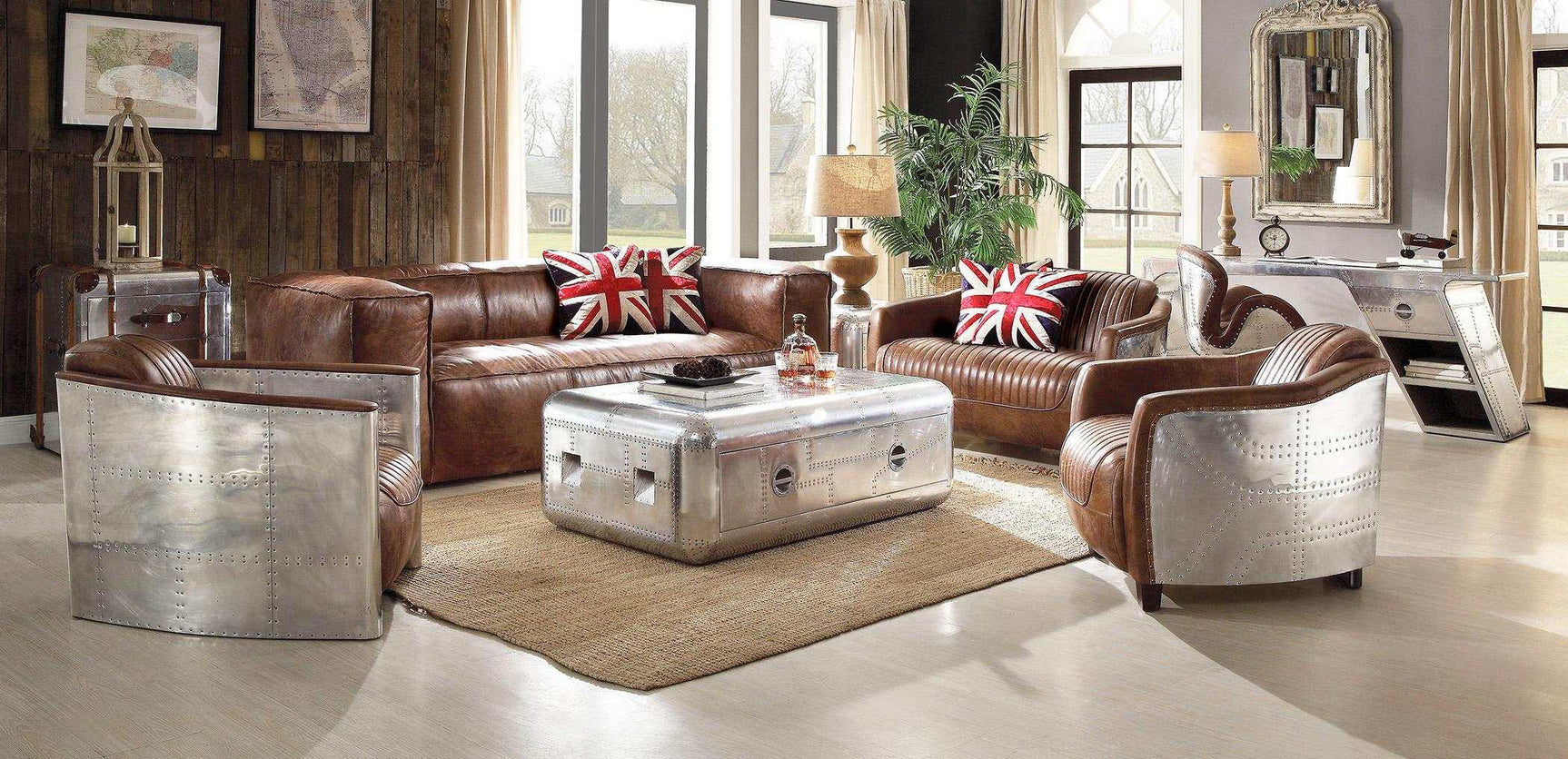 Brancaster Rectangular Aluminum Coffee Table - Ornate Home