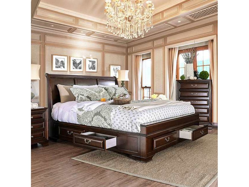Brandt Brown Cherry Eastern King Bed - Ornate Home