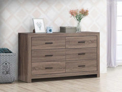 Brantford Barrel Oak 5pc Eastern King Storage Bedroom Set - Ornate Home