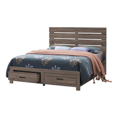 Brantford Barrel Oak 5pc Queen Storage Bedroom Set - Ornate Home