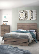 Brantford Barrel Oak Eastern King Panel Bed - Ornate Home
