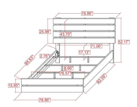 Brantford Barrel Oak Eastern King Panel Bed - Ornate Home