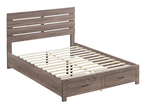 Brantford Barrel Oak Eastern King Storage Bed - Ornate Home